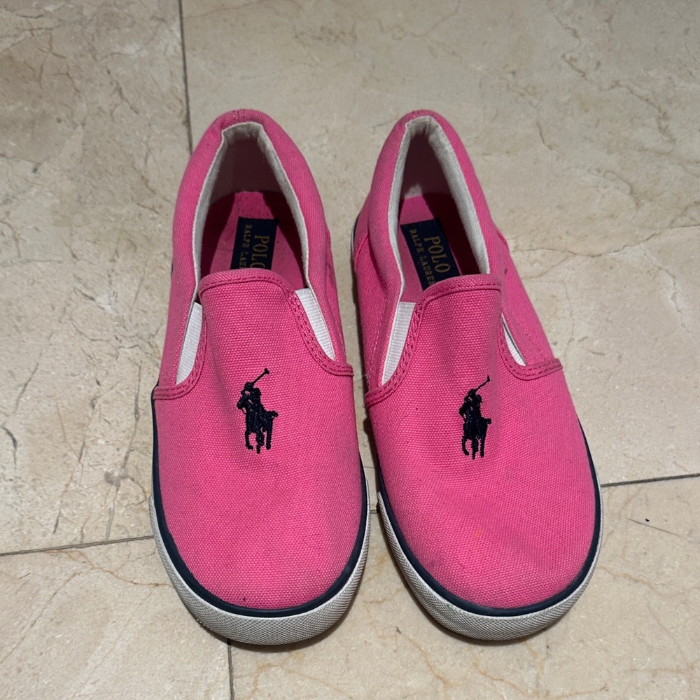 Polo by Ralph Lauren Kids Pink Slip-On Sneakers